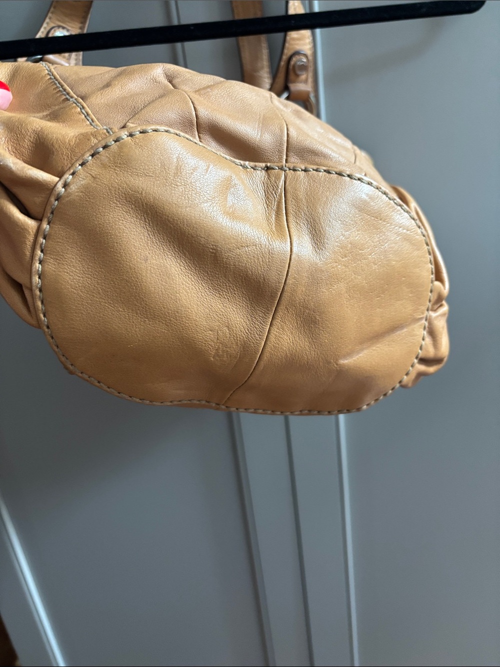 Tignanello Tan Leather Shoulder Tote bag - Picture 9 of 15
